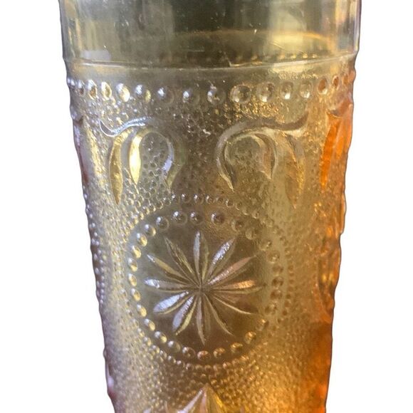Vintage Brockway Glass Co American Concord Amber Glass Juice Tumbler Americana - Picture 2 of 13